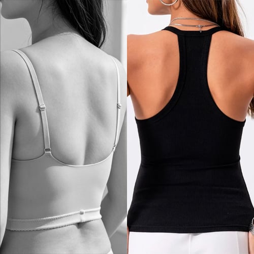 Built-In Bra Ribbed Tank Top guide image 1