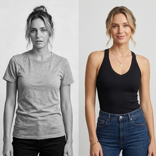 Built-In Bra Ribbed Tank Top guide image 1