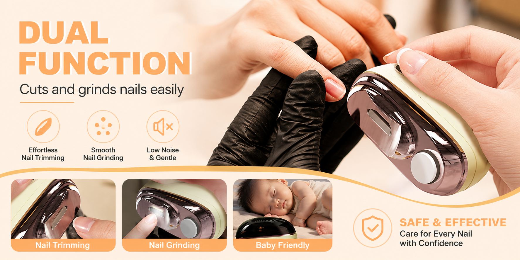 2-in-1 Smart Electric Nail Clipper